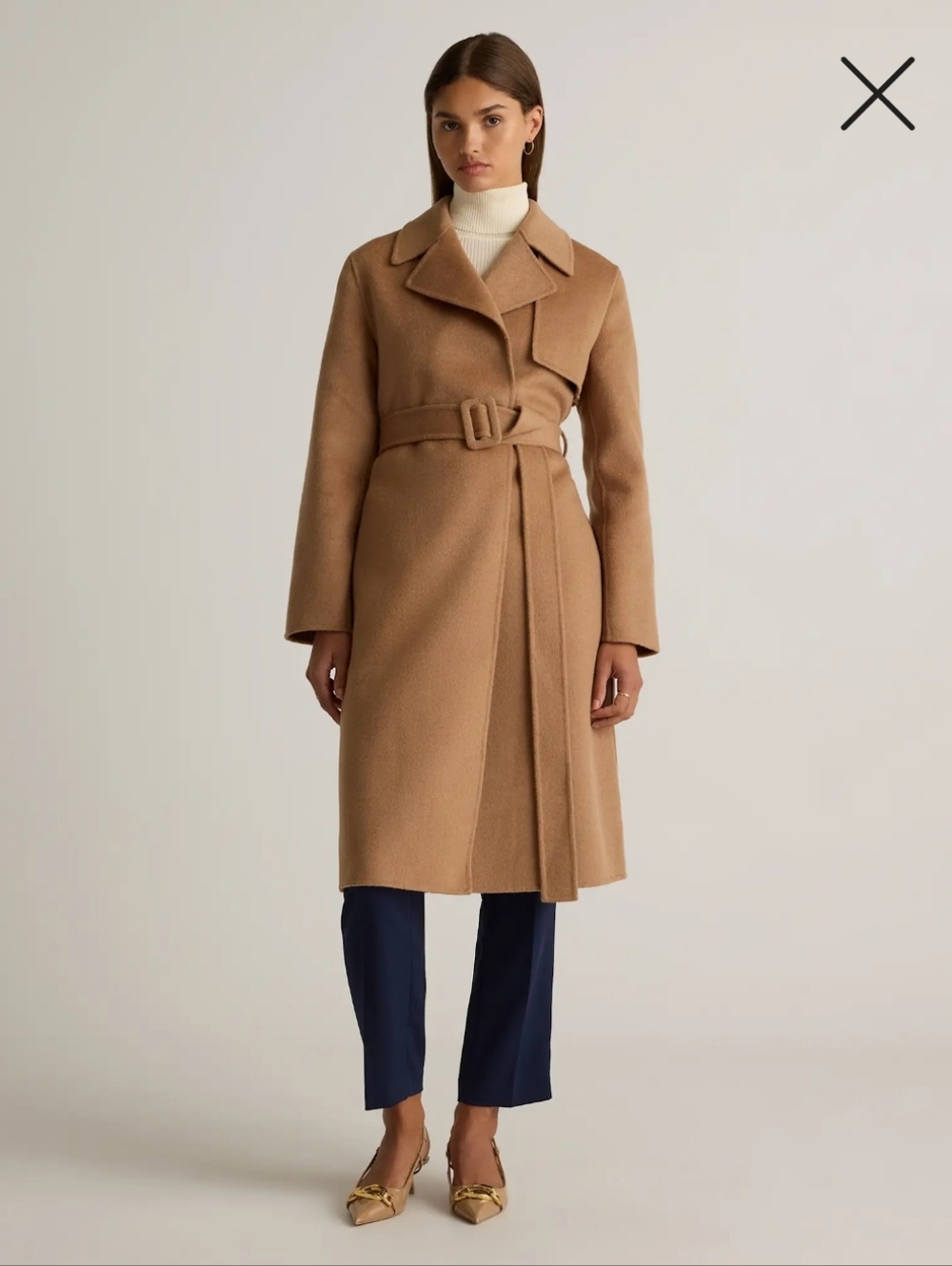 NWT Quince Double-Faced Merino Wool Trench Coat, Medium